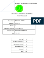 King Fahd University of Petroleum & Minerals: Mechanical Engineering Department