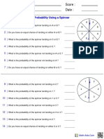 Probability Spinner Worksheet