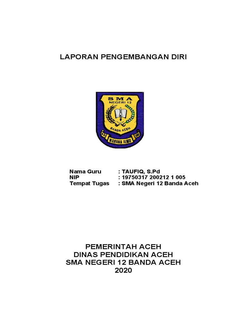 Laporan Pengembangan Diri Guru SMAN 12 | PDF | Karier & Perkembangan