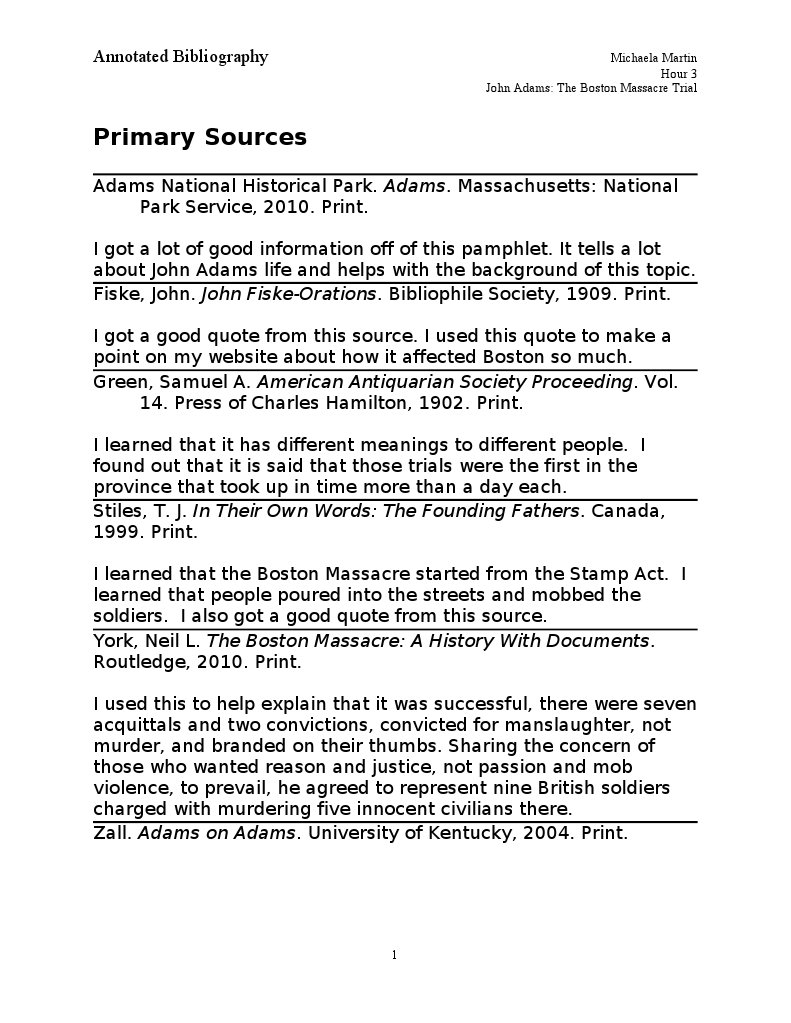 Annotated bibliography examples picture