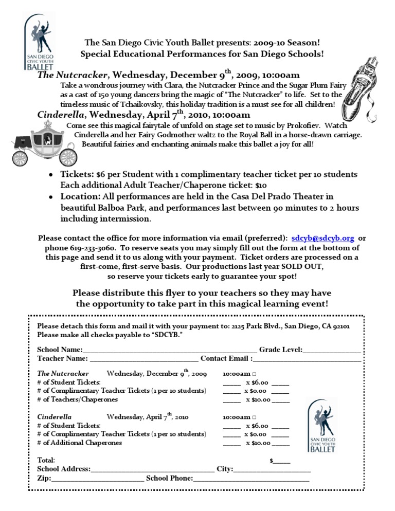 San Diego Youth Ballet 2009-10 Performances | PDF | The Nutcracker ...