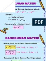 Barisan Geometri Rumus Dasar