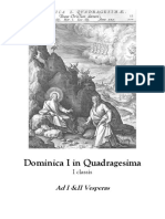 Dominica I in Quadragesima. Ad I &II Vesperas 