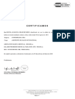 Certificado Coltempora