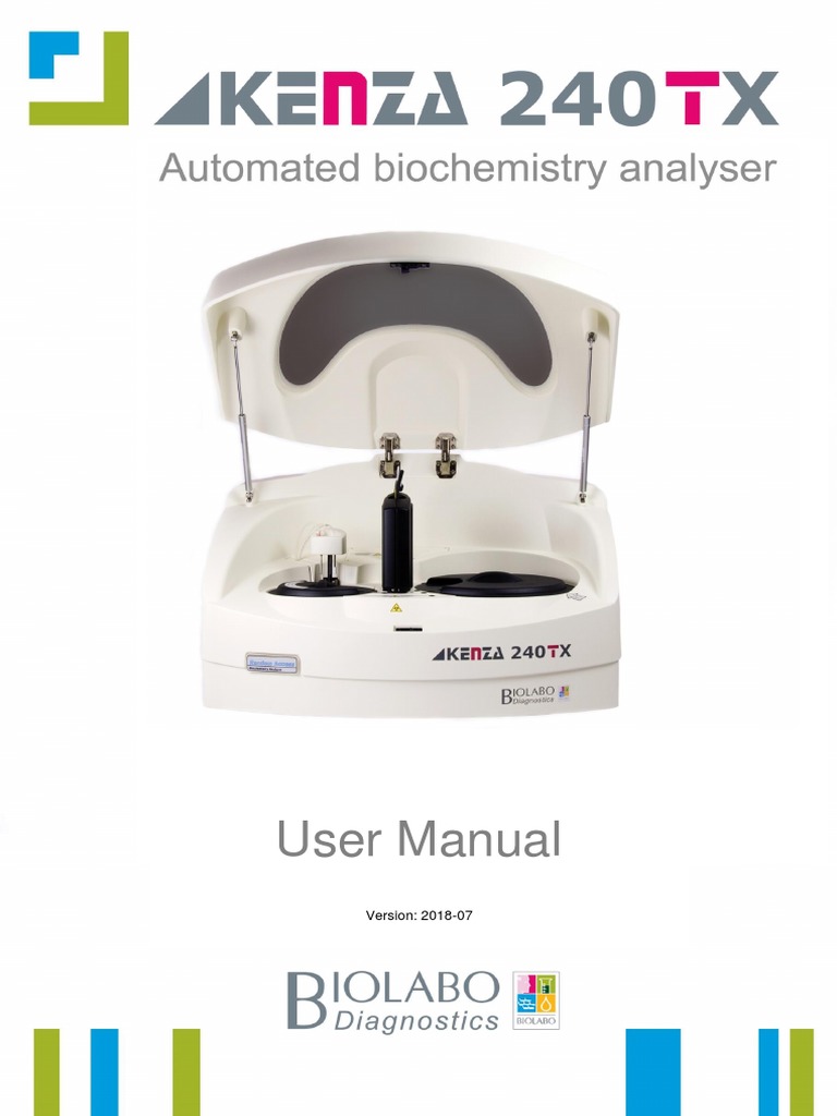 User Manual KENZA 240 (Version 07-2018) | PDF | Absorbance | Chemical ...