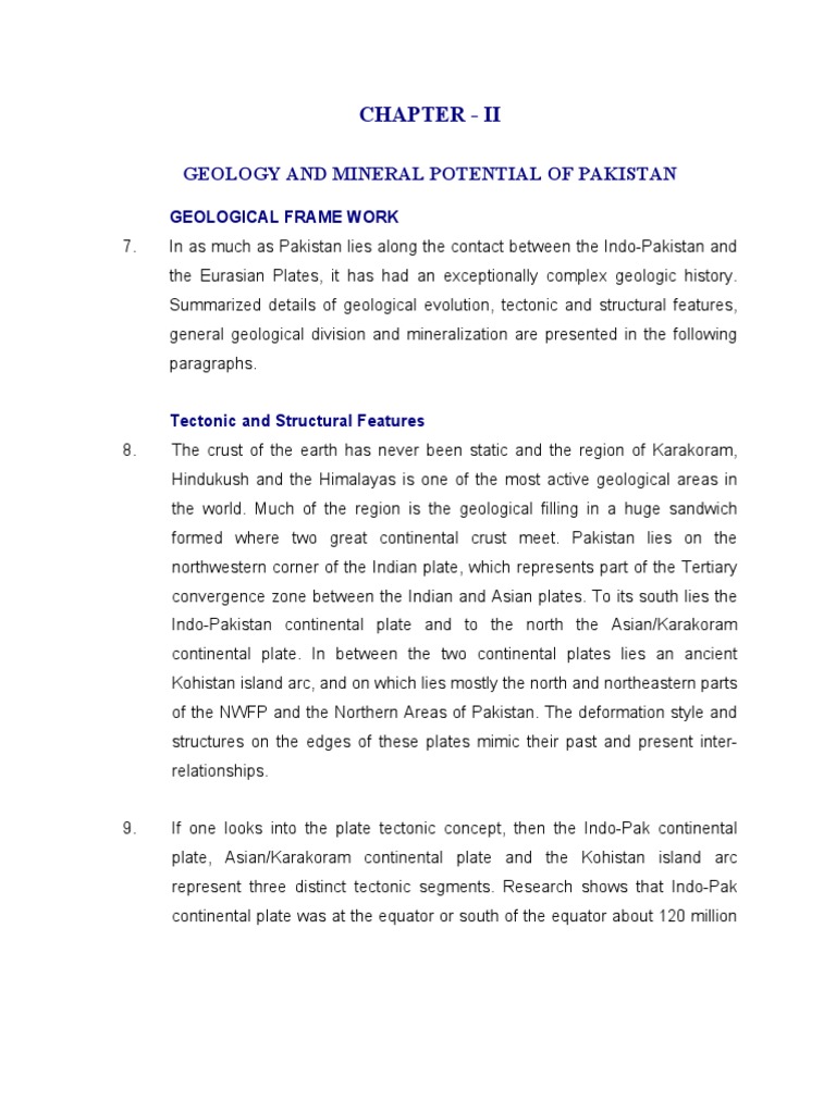 Geology and Rocks of Pakistan | PDF | Rock (Geology) | Plate Tectonics