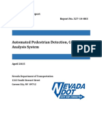 Automated Pedestrian Detection, Count and Analysis System: NDOT Research Report Report No. 527-14-803