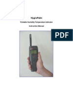 Hygropalm: Portable Humidity Temperature Indicator Instruction Manual
