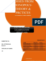 Losses From Monopoly - Theory & Prctices