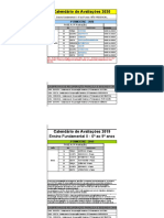 Calendário de Avaliações - 4º Bimestre