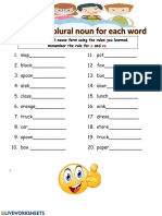Write The Plural Nouns Form Using The Rules You Learned. Remember The Rule For and