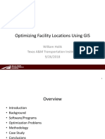Optimizing Facility Locations Using GIS: William Holik Texas A&M Transportation Institute 9/26/2018