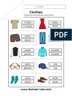 Clothes Worksheets 1