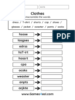 Clothes Worksheets 3