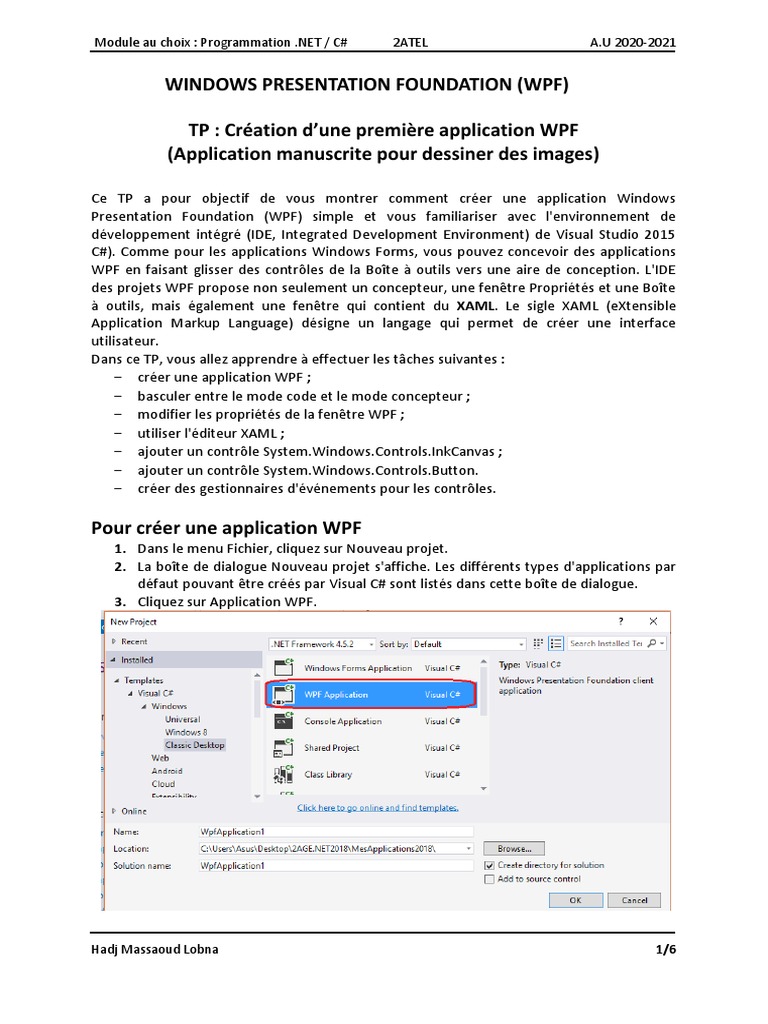 Tutoriel WPF : Créer une application C# | PDF | Windows Presentation ...