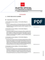 Boletín Oficial de la Comunidad de Madrid nombramientos puestos libres subvenciones