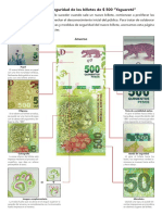 Medidas de Seguridad Del Billete de $500 de Argentina