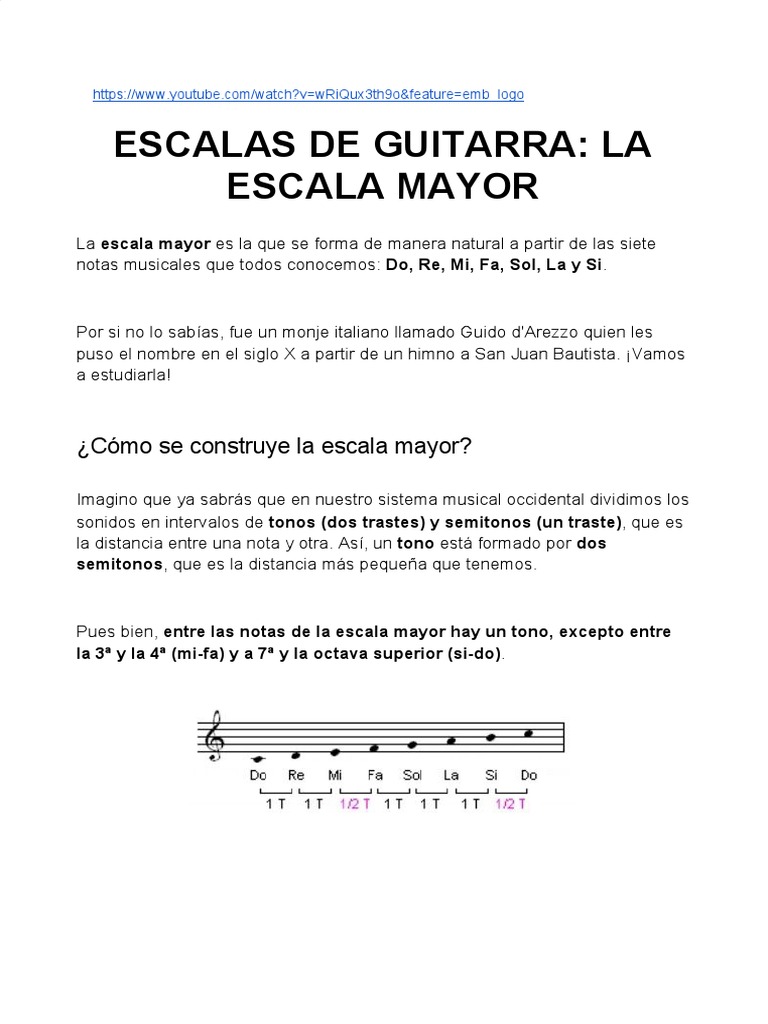Escalas de Guitarra | PDF | Escala (música) | Acorde (Música)