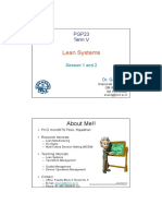 Lean Systems: About Me!!