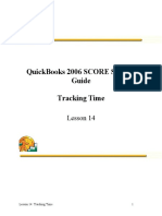 Quickbooks 2006 Score Student Guide Tracking Time: Lesson 14