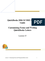 Quickbooks 2006 Score Student Guide Customizing Forms and Writing Quickbooks Letters