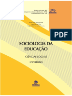 Os Autores Clássicos Da Sociologia e Pressupostos para o Entendimento Da Educação