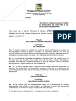 Lei Municipal N° 2000-2009 - INSTITUI O CÓDIGO DE POSTURAS DO MUNICÍPIO DE ITAITUBA