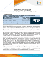 Syllabus de Curso Gestión de Los Costos Del Proyecto