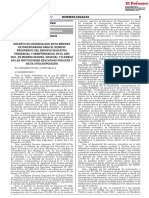 Decreto de Urgencia que dicta medidas extraordinarias para el reinicio progresivo del servicio educativo presencial y semipresencial en el año 2021 de manera segura gradual y flexible en las Instituciones Educativas Púb