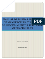 Manual de Buenas Prácticas de Manufactura y Sistemas de Procedimientos Sanitarios Operacionales