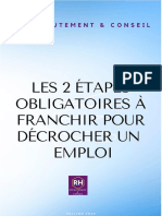 Livre RH Les 2 Etapes Incontournables À Franchir Pour Obtenir Un Emploi