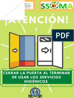 ¡Atención!: Cerrar La Puerta Al Terminar de Usar Los Servicios Higiénicos