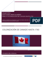 Colonización de Canada Hasta 1763