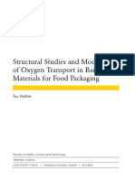 Structural Studies and Modelling of Oxygen Transport in Barrier Materials For Food Packaging