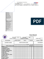 Input Data Sheet For E-Class Record: Region Division School Name School Id School Year