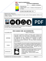 Acido Fosforico Tarjeta de Emergencia