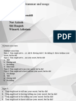 Test of Grammar and Usage: 1th Group: Safriyanto Renaldi Maulida Fitri Nor Azizah Siti Ruqiah Winarti Adiatma