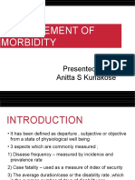Measurement of Morbidity: Presented By, Anitta S Kuriakose