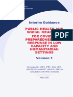 Iasc Interim Guidance On Public Health Measures For Covid 19 in Low Capacity and Humanitarian Settings For Circulation