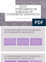COMPORTAMIENTO DE SOLUBILIDAD DE COMPUESTOS ORGÁNICOS
