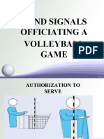 Hand Signals Officiating A Volleyball Game