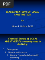 Download CLASSIFICATION OF LOCAL ANESTHETICS by Helen Reyes Hallare SN49509271 doc pdf