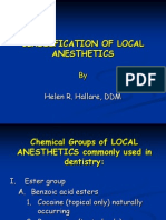 Classification of Local Anesthetics