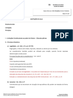 Resumo - Direito Tributario - Aula 07 a 09 - Limitacoes e Principios Tributarios - Prof. Caio Bartine