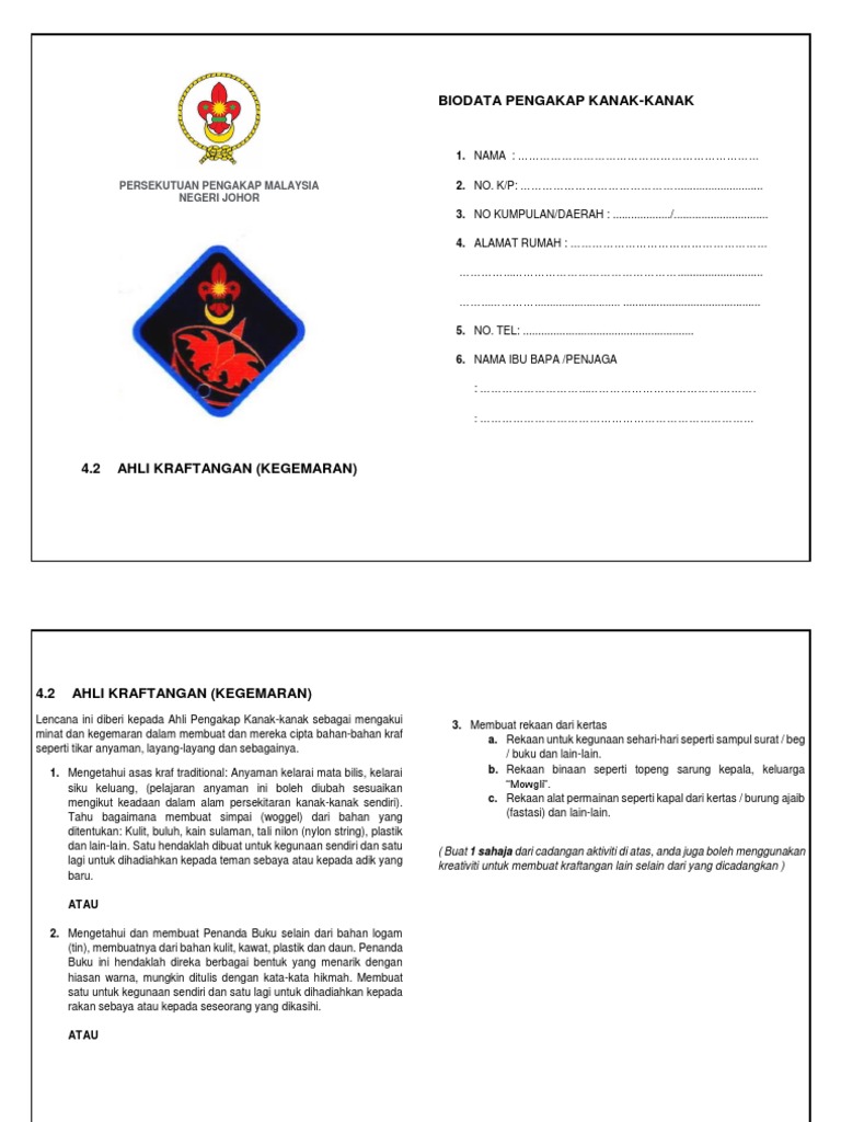 Lencana Ahli Kraftangan Pdf
