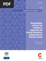 Desigualdad, Crisis de Los Cuidados y Migración Del Trabajo Doméstico Remunerado en América Latina