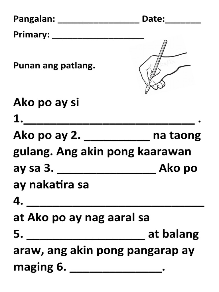 paano-ipakilala-ang-sarili-activity-pdf