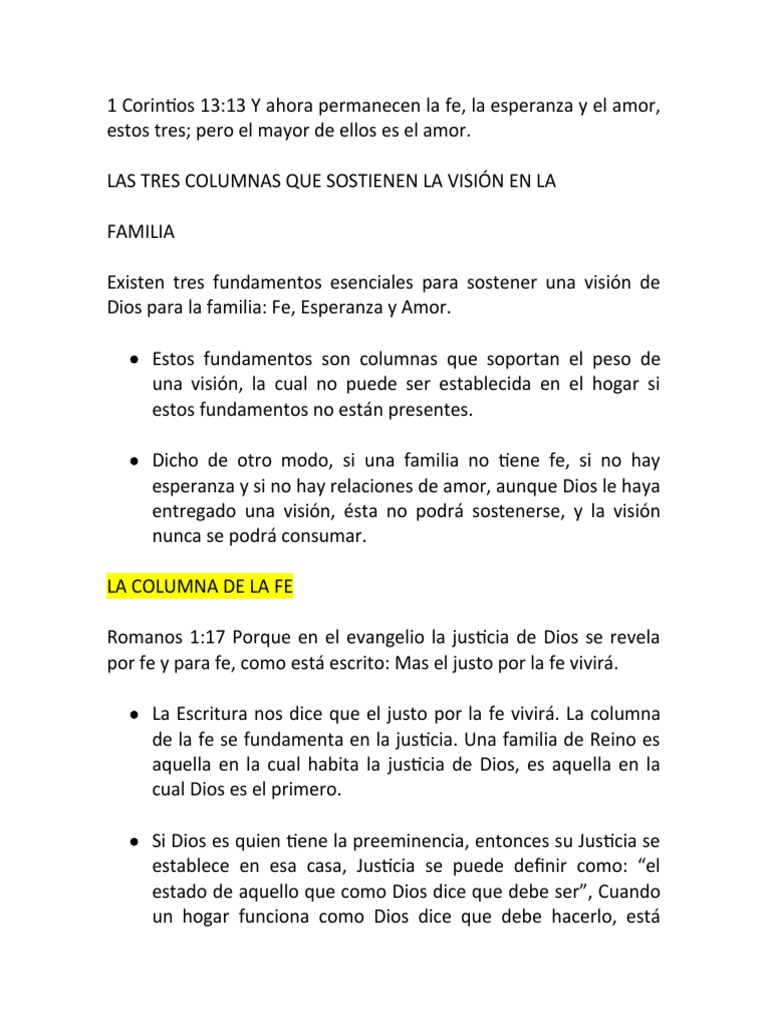Fe, Esperanza y Amor en la Familia | PDF | Amor | Perdón