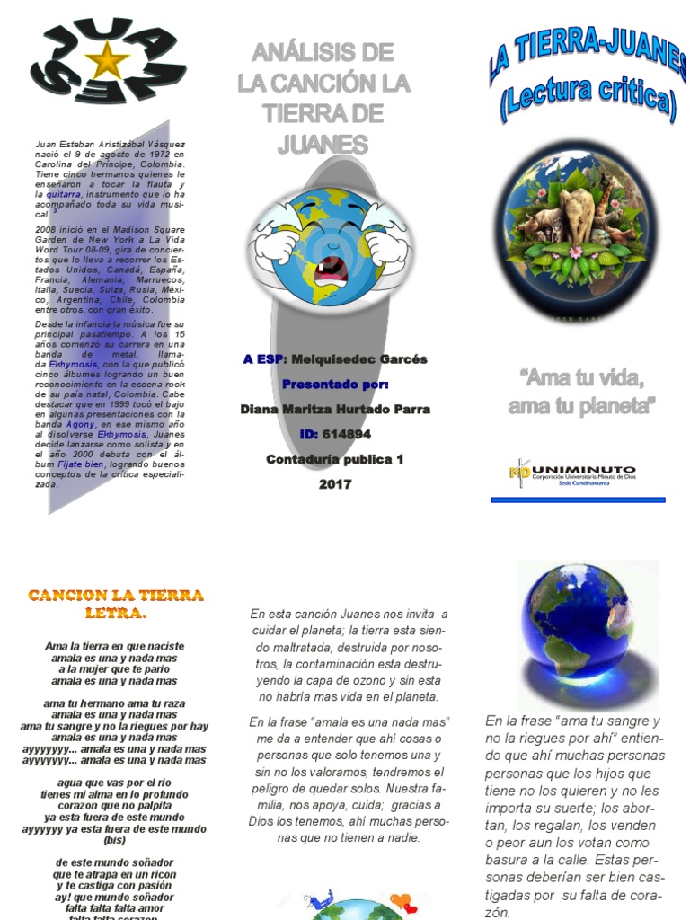 La TierraJuanes Lectura Critica PDF Entretenimiento (general)