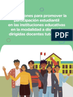 Orientaciones para Promover La Participación Estudiantil